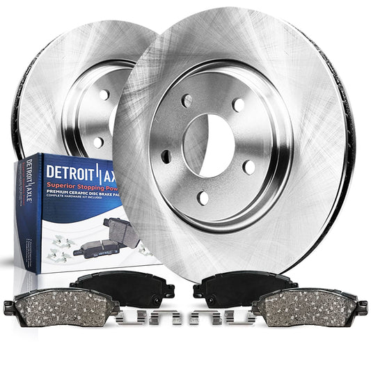 Detroit Axle - Front Brake Kit for 99-04 Honda Odyssey, 01-02 MDX Disc Brake Rotors Ceramic Brakes Pads 1999 2000 2001 2002 2003